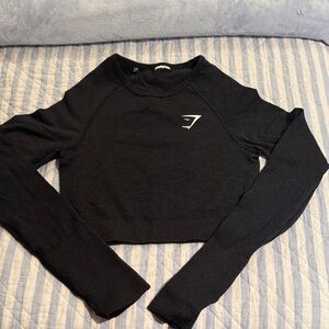 Gymshark Black Long Sleeve Crop Top